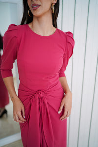 Vestido nudo midi