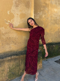 Vestido Amaranto Borgoña