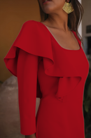 Vestido volante desigual